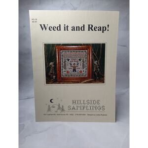 Vintage Hillside Samplings Cross Stitch Sampler Pattern Weed it and Reap!